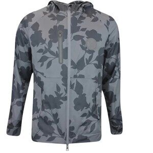 NWT G/FORE Golf Jacket - Repeller Soft Shell Hoodie - Charcoal Floral AW23 M